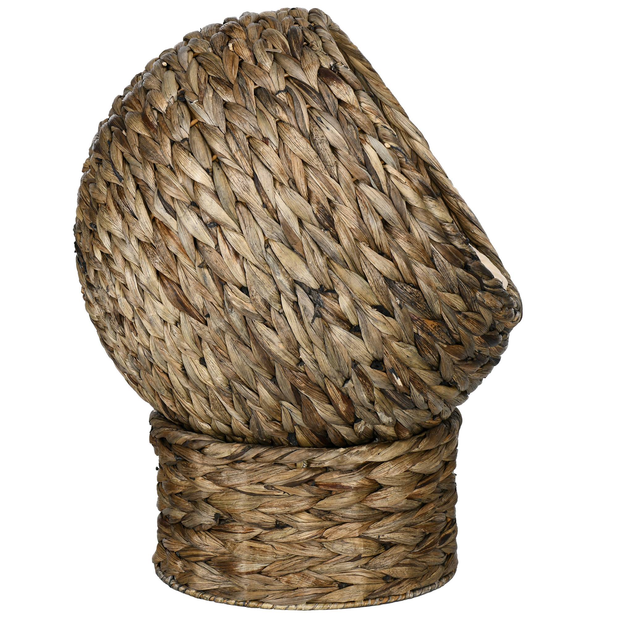 Panier chat lit surélevé chat cosy niche grotte à chat grand confort dim. 40L x 37l x 51H cm coussin moelleux beige inclus - Image 10