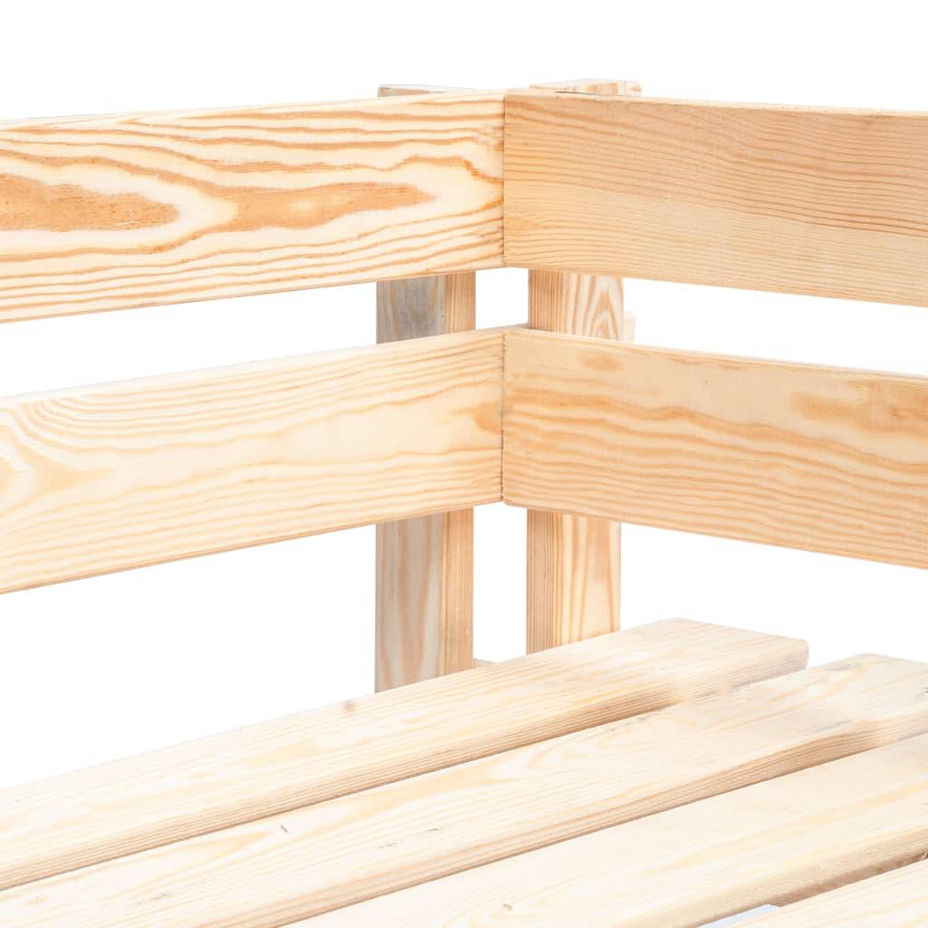 Helloshop26 - Banc de jardin meuble de patio d'extérieur terrasse d'angle 110 x 65 x 55 cm palette de jardin bois - Image 3