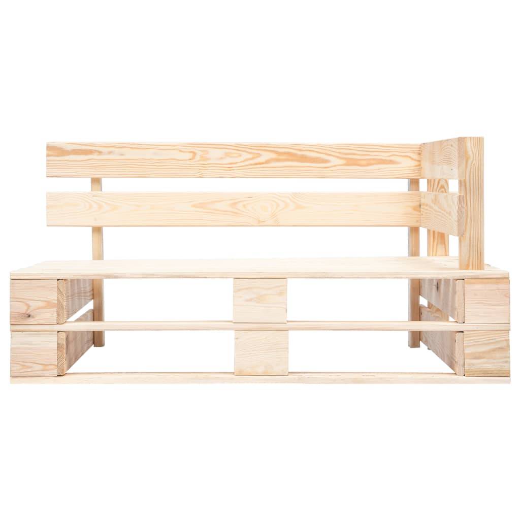 Helloshop26 - Banc de jardin meuble de patio d'extérieur terrasse d'angle 110 x 65 x 55 cm palette de jardin bois - Image 2