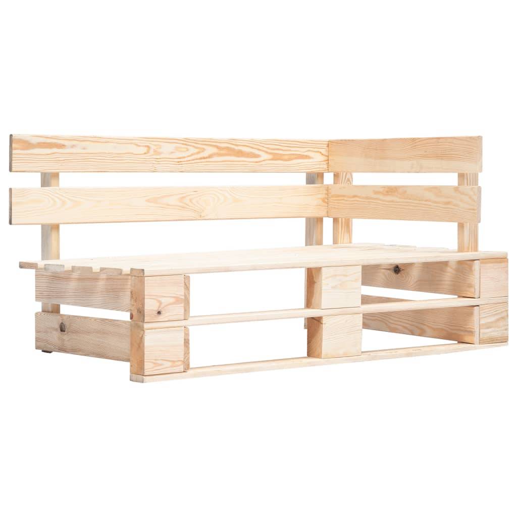 Helloshop26 - Banc de jardin meuble de patio d'extérieur terrasse d'angle 110 x 65 x 55 cm palette de jardin bois - Image 1
