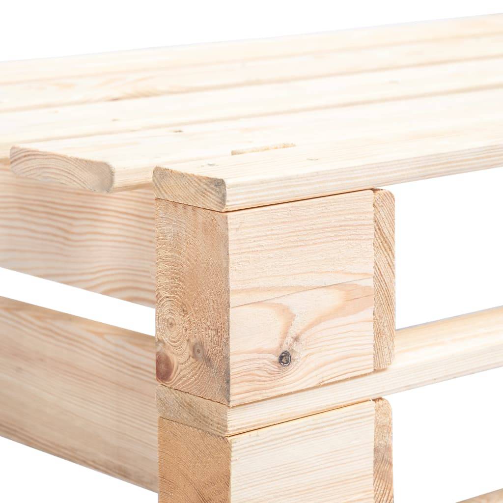 Helloshop26 - Banc de jardin meuble de patio d'extérieur terrasse d'angle 110 x 65 x 55 cm palette de jardin bois - Image 4