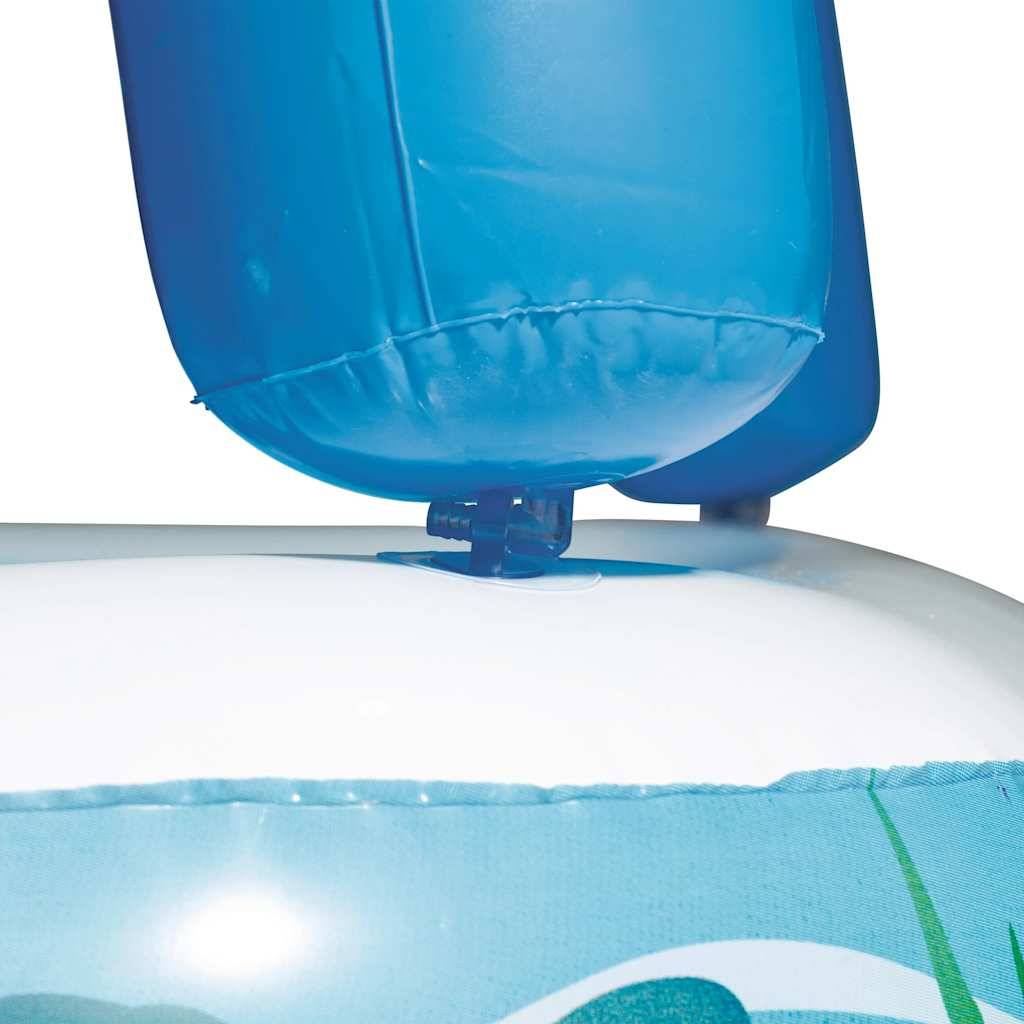 Piscine - piscine hors sol de jeu avec auvent bleu 140x140x114 cm 52192 PC59 - Image 8