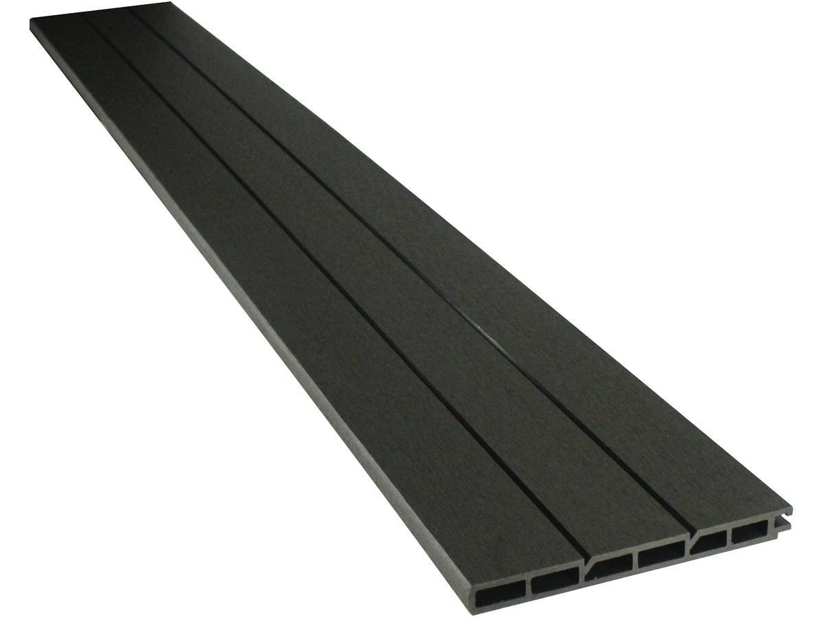 Habitat Et Jardin - Kit Clôture 4.8 M X 1.2 M Composite - Kit De Fixation Offert - Gris Foncé -habitat Et Jardin - Image 2