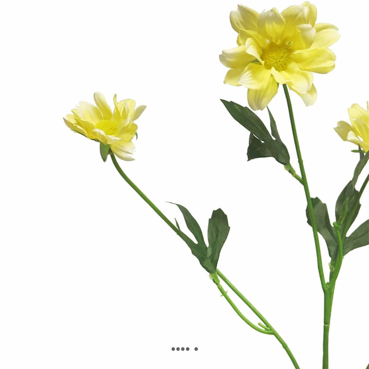 Artificielles - Marguerite artificielle en tige H 60 cm 4 têtes Jaune - couleur: Jaune - Image 3