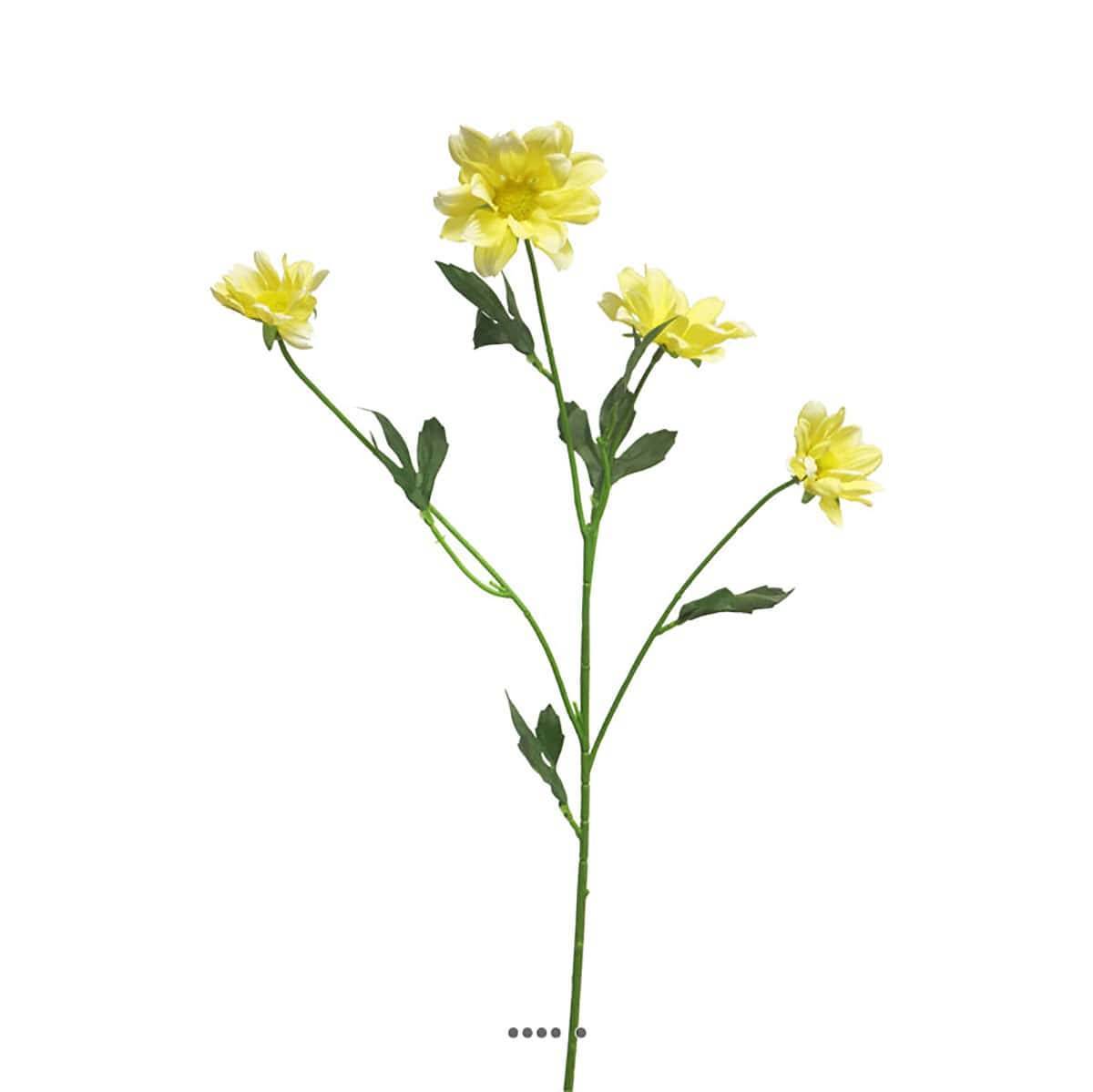 Artificielles - Marguerite artificielle en tige H 60 cm 4 têtes Jaune - couleur: Jaune - Image 2