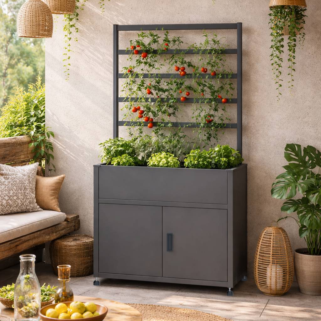 Couleurs du monde - Treillis Timea gris petit format – support décoratif pour plantes grimpantes pour armoire Tessa - Image 6