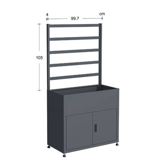 Couleurs du monde - Treillis Timea gris petit format – support décoratif pour plantes grimpantes pour armoire Tessa - Image 2