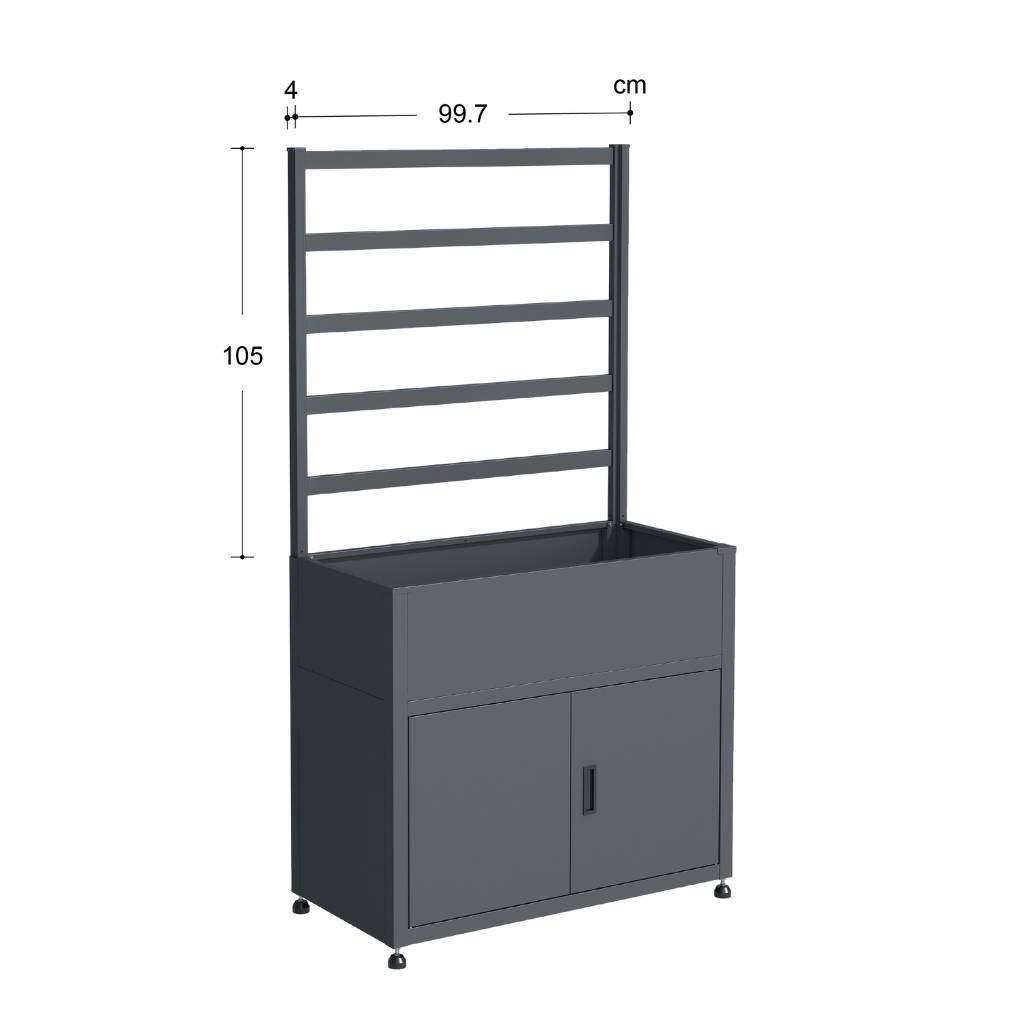 Couleurs du monde - Treillis Timea gris petit format – support décoratif pour plantes grimpantes pour armoire Tessa - Image 2