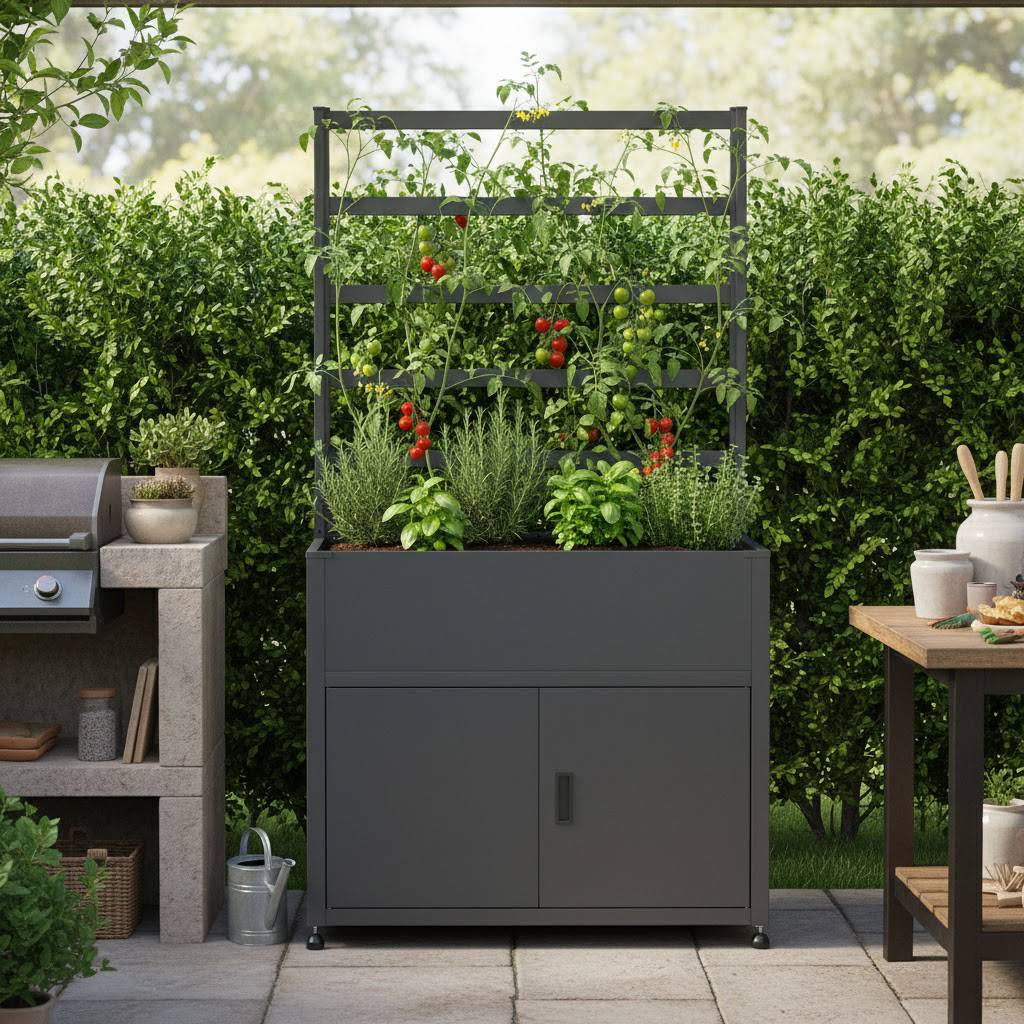 Couleurs du monde - Treillis Timea gris petit format – support décoratif pour plantes grimpantes pour armoire Tessa - Image 7