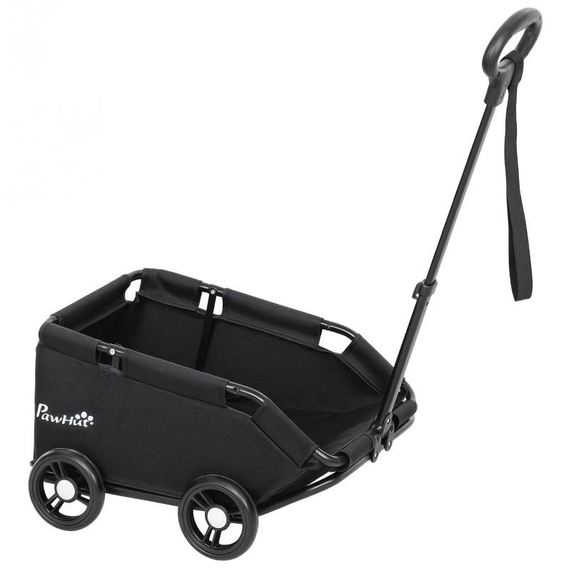 PANGIVO - Poussette animaux pliable 53 x 45 x 28 cm acier et tissu oxford noir - PANGIVO - Image 1