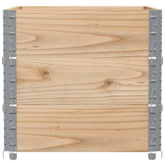 Jardinière bois de pin naturel 80 x 60 x 60.5 cm - PANGIVO - Image 4