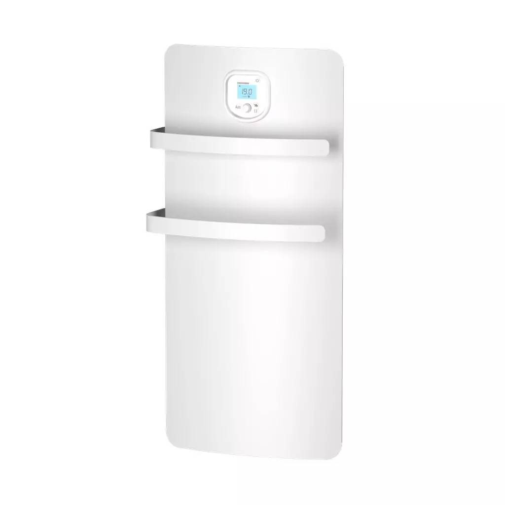 Radiateur sèche-serviettes - ANURI - Rx aluminium et soufflerie - 1200W - 36,6x74,1x17,4 cm - programmable - détection fenêtre - blanc - Image 1