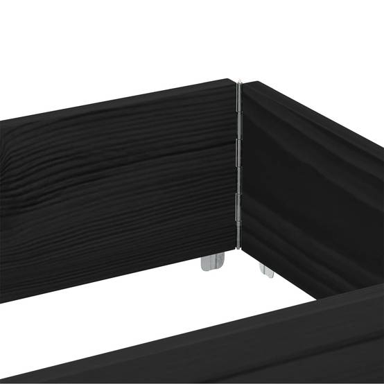 Jardinière Noire en Bois de Pin pour Terrasse Bac Potager Surélevé Pliable 150x50x41 cm - ComfortXL Outdoor Living - Image 7