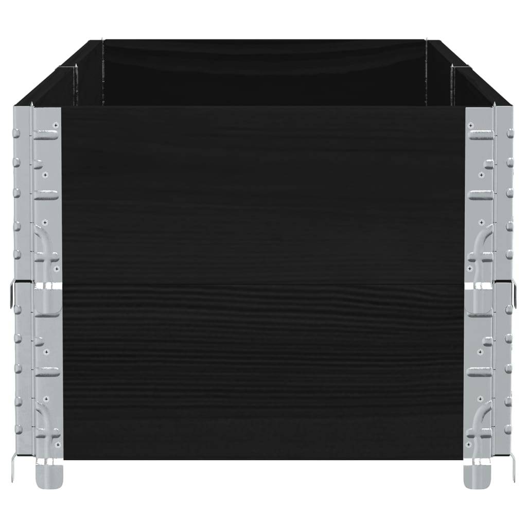 Jardinière Noire en Bois de Pin pour Terrasse Bac Potager Surélevé Pliable 150x50x41 cm - ComfortXL Outdoor Living - Image 4