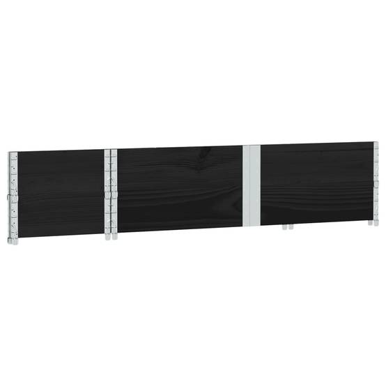 Jardinière Noire en Bois de Pin pour Terrasse Bac Potager Surélevé Pliable 150x50x41 cm - ComfortXL Outdoor Living - Image 6