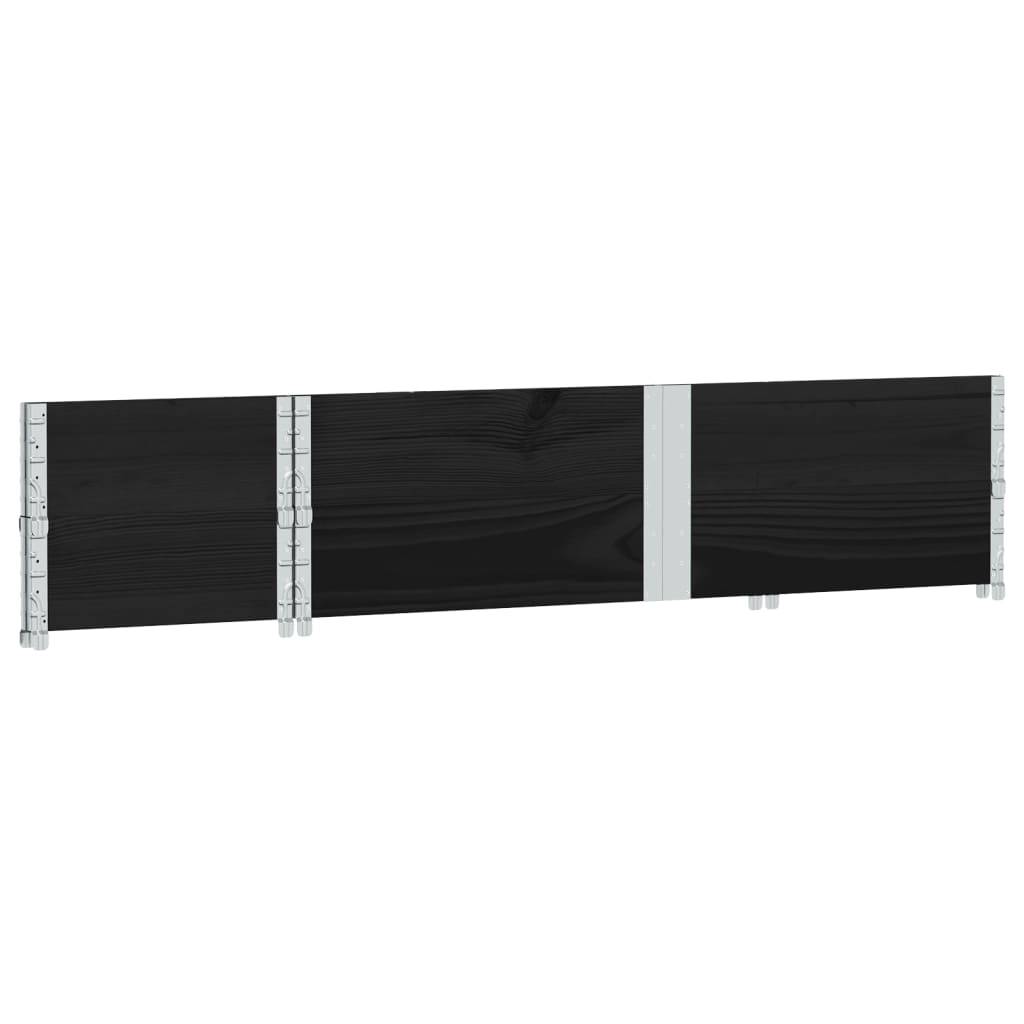 Jardinière Noire en Bois de Pin pour Terrasse Bac Potager Surélevé Pliable 150x50x41 cm - ComfortXL Outdoor Living - Image 6