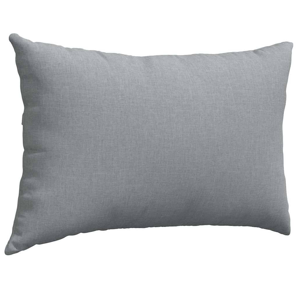 Lot de 2 Grands Coussins de Canapé Tissu Lisse Housses Lavables pour Déco Salon Gris Clair 60x40 cm – ComfortXL Outdoor Living - Image 5