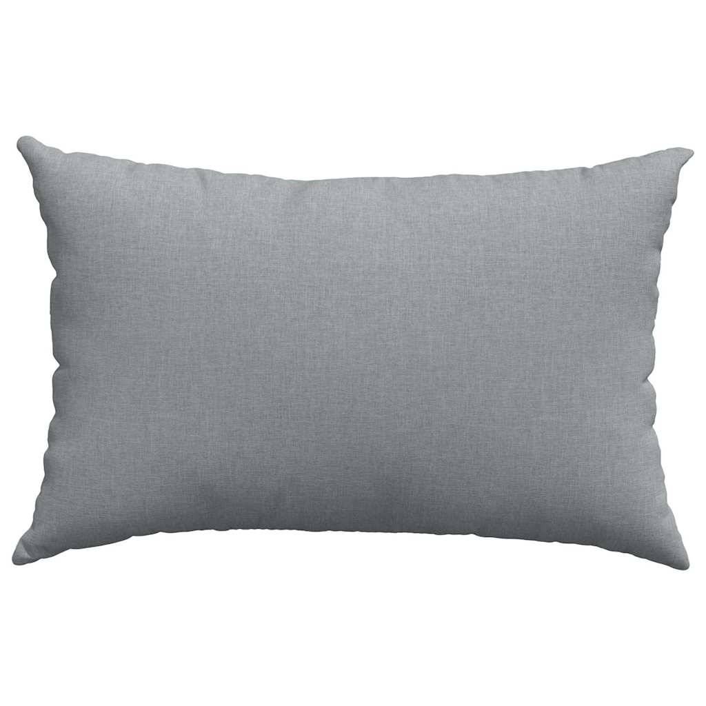 Lot de 2 Grands Coussins de Canapé Tissu Lisse Housses Lavables pour Déco Salon Gris Clair 60x40 cm – ComfortXL Outdoor Living - Image 6