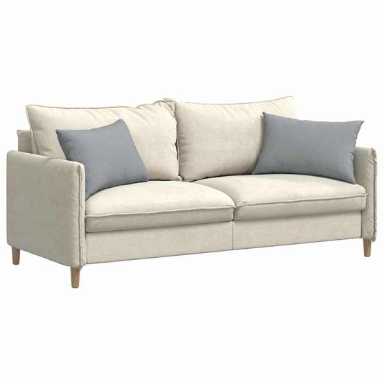 Lot de 2 Grands Coussins de Canapé Tissu Lisse Housses Lavables pour Déco Salon Gris Clair 60x40 cm – ComfortXL Outdoor Living - Image 3