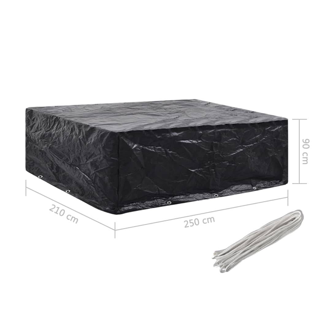 ComfortXL - Bâche Mobilier Extérieur Polyéthylène Anti-UV pour Grande Table de Jardin Noir 250x210x90 cm – ComfortXL Outdoor Living - Image 6