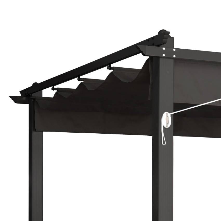 Pergola de jardin 3x3 en aluminium robuste Alba - Image 5