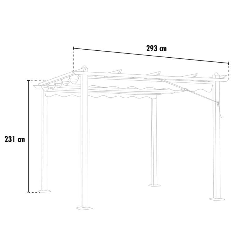 Pergola de jardin 3x3 en aluminium robuste Alba - Image 7