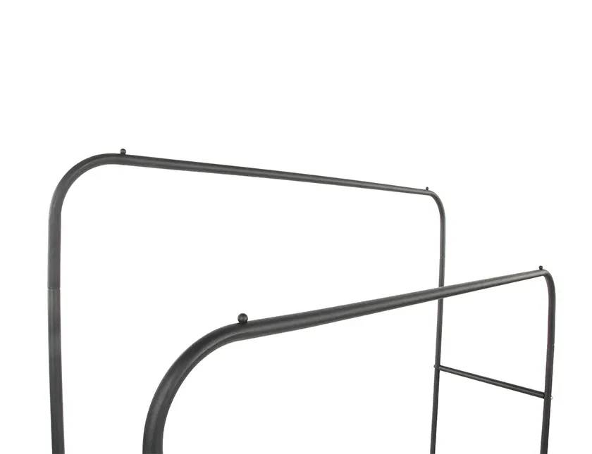 Portant vêtements noir mat 110x54x125-145 cm - PRACTO HOME - Image 3