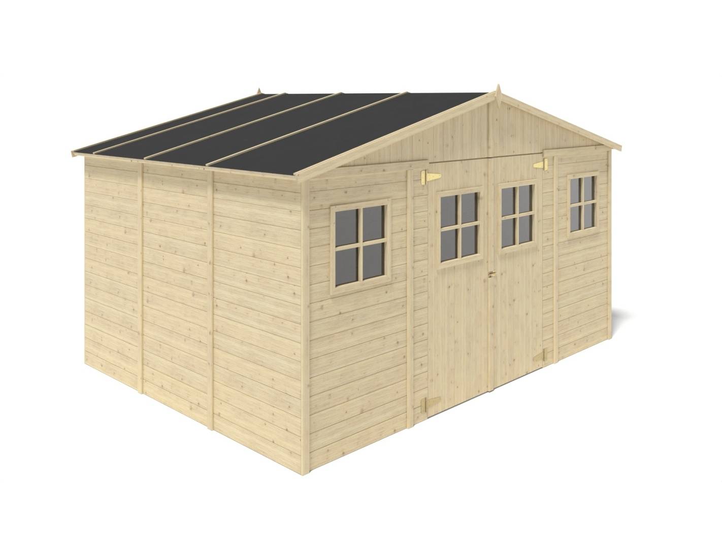 Altanka - Abri de jardin en bois 11.88 m2 - 4x2.97 m - Couleur: naturel - DOM667 - ALTANKA - Image 4