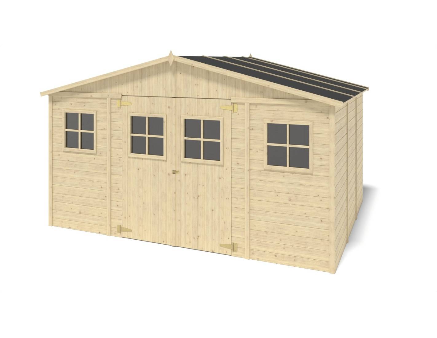 Altanka - Abri de jardin en bois 11.88 m2 - 4x2.97 m - Couleur: naturel - DOM667 - ALTANKA - Image 1