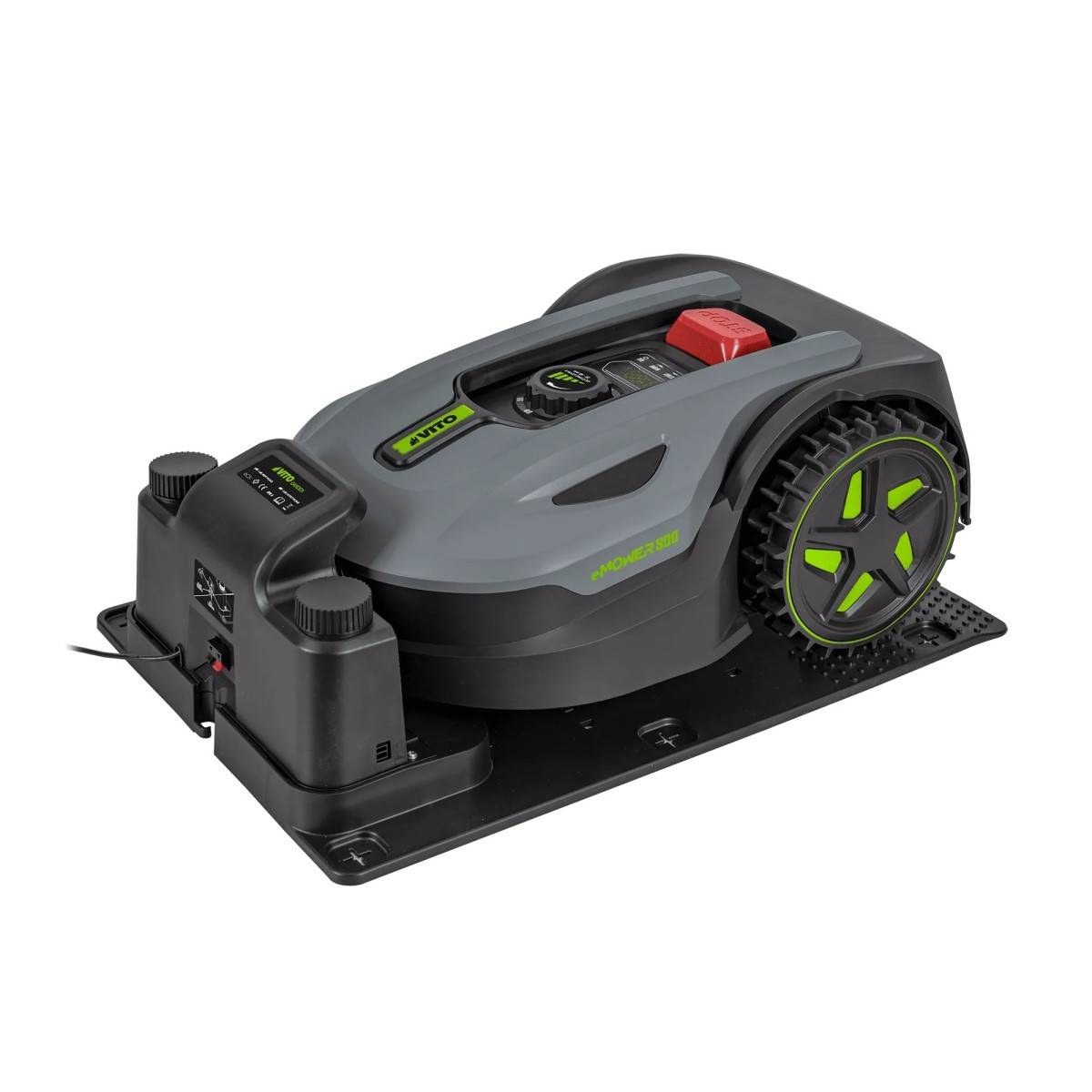 Robot Tondeuse sans fil 800m2 Brushless 3 Lames Coupe 180mm Retour station automatique Mulching VITO - Image 5