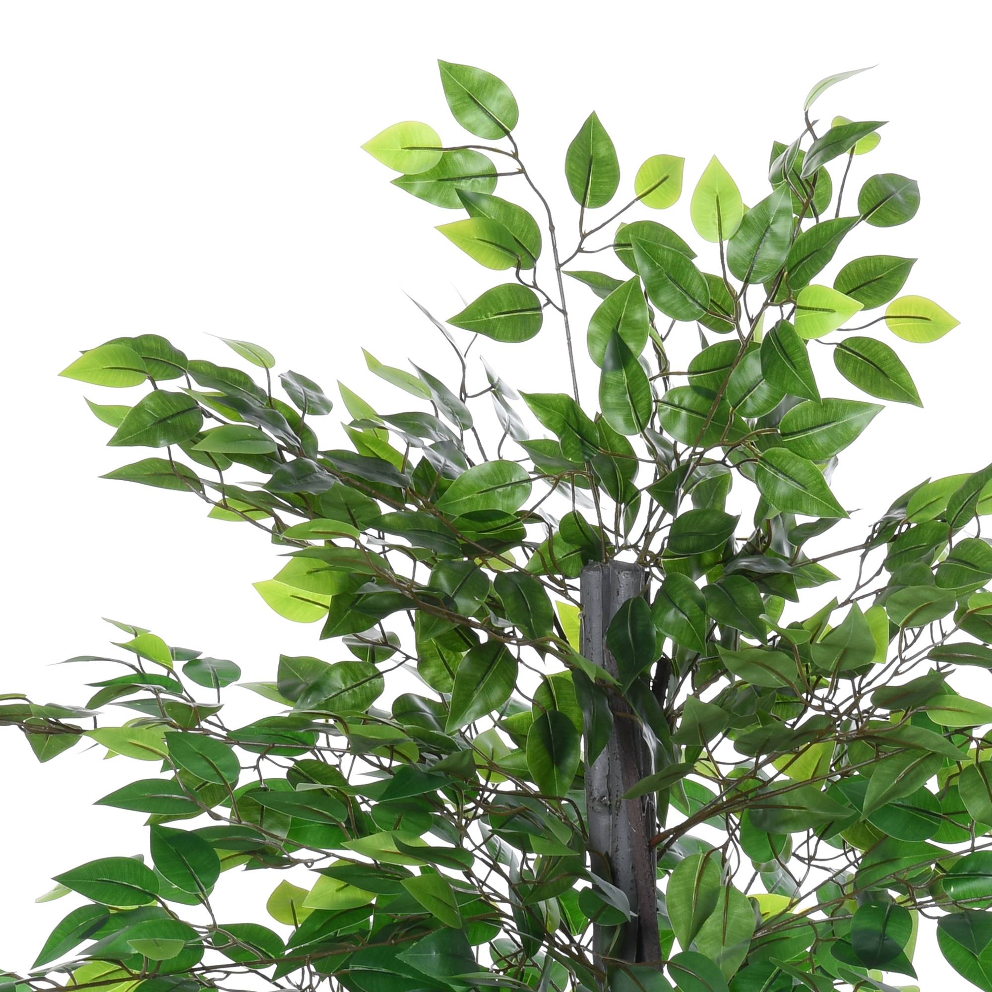 Arbre Artificiel Plante Artificielle ficus H.1,45 m Tronc Branches Liane Lichen Feuilles Grand réalisme Pot Inclus - Image 8