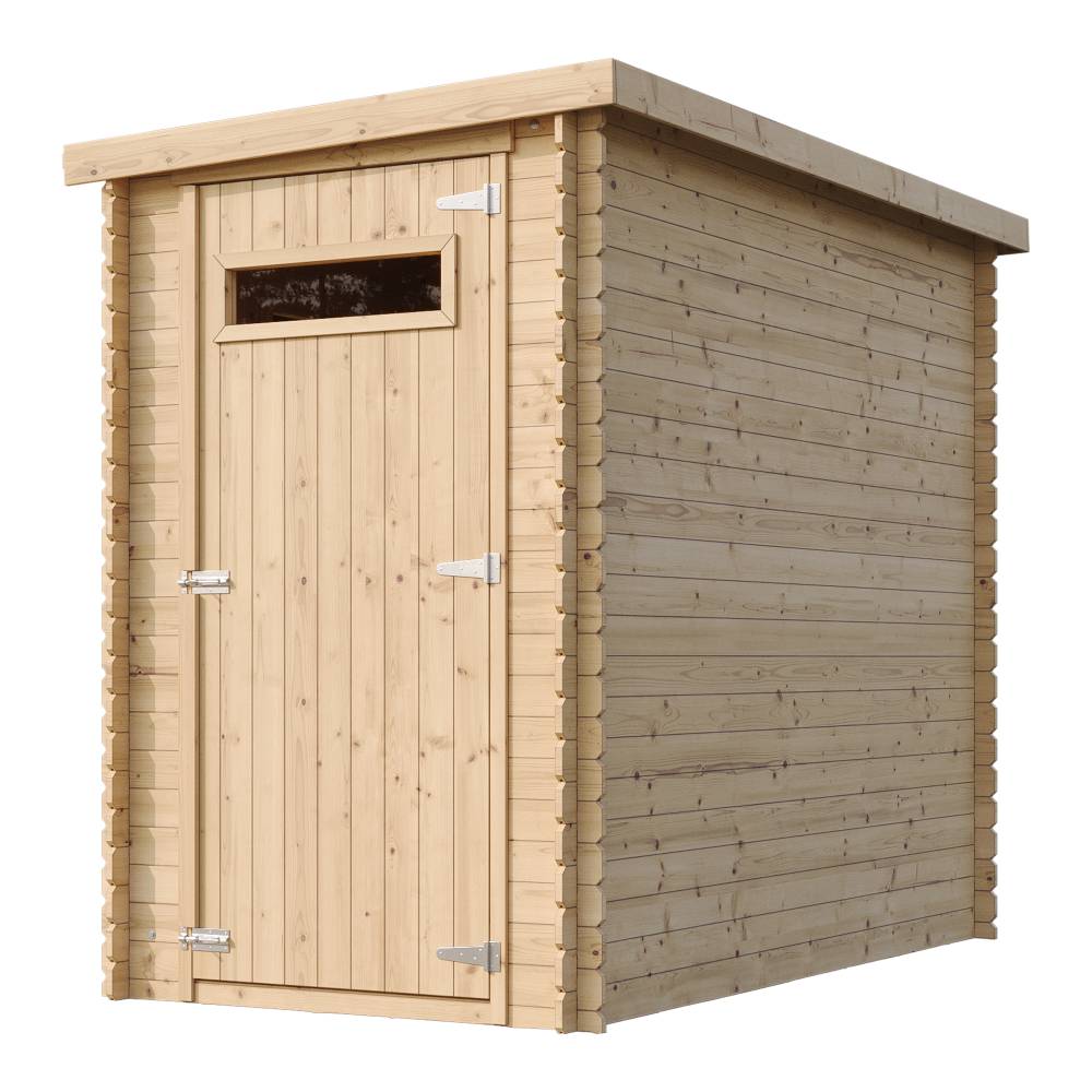 Timbela - Abri de jardin en bois  l239xL144xH198 cm / 2.63 m² avec petite fenêtre - Stockage extérieur - 19 mm d’épaisseur - Timbela M306A - Image 4
