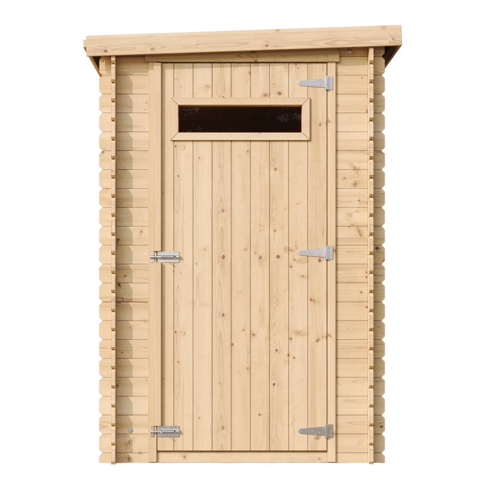 Timbela - Abri de jardin en bois  l239xL144xH198 cm / 2.63 m² avec petite fenêtre - Stockage extérieur - 19 mm d’épaisseur - Timbela M306A - Image 3