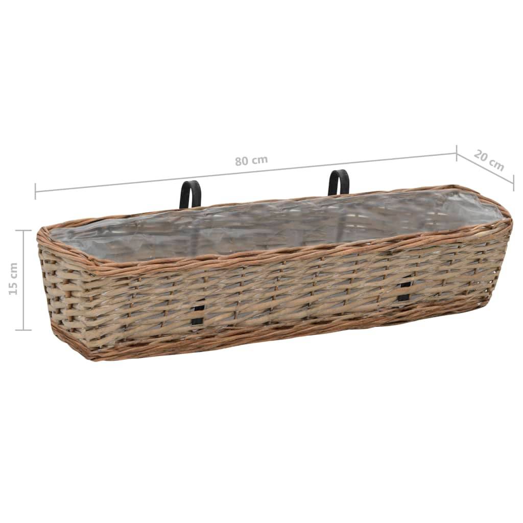 Prolenta Premium - Jardinière osier marron  80 x 20 x 15 cm  - Prolenta premium p334.9 - Image 6