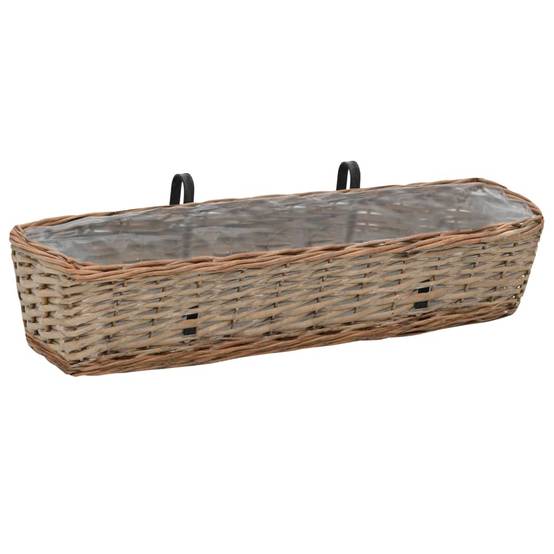 Prolenta Premium - Jardinière osier marron 80 x 20 x 15 cm - Prolenta premium p334.9 - Image 1