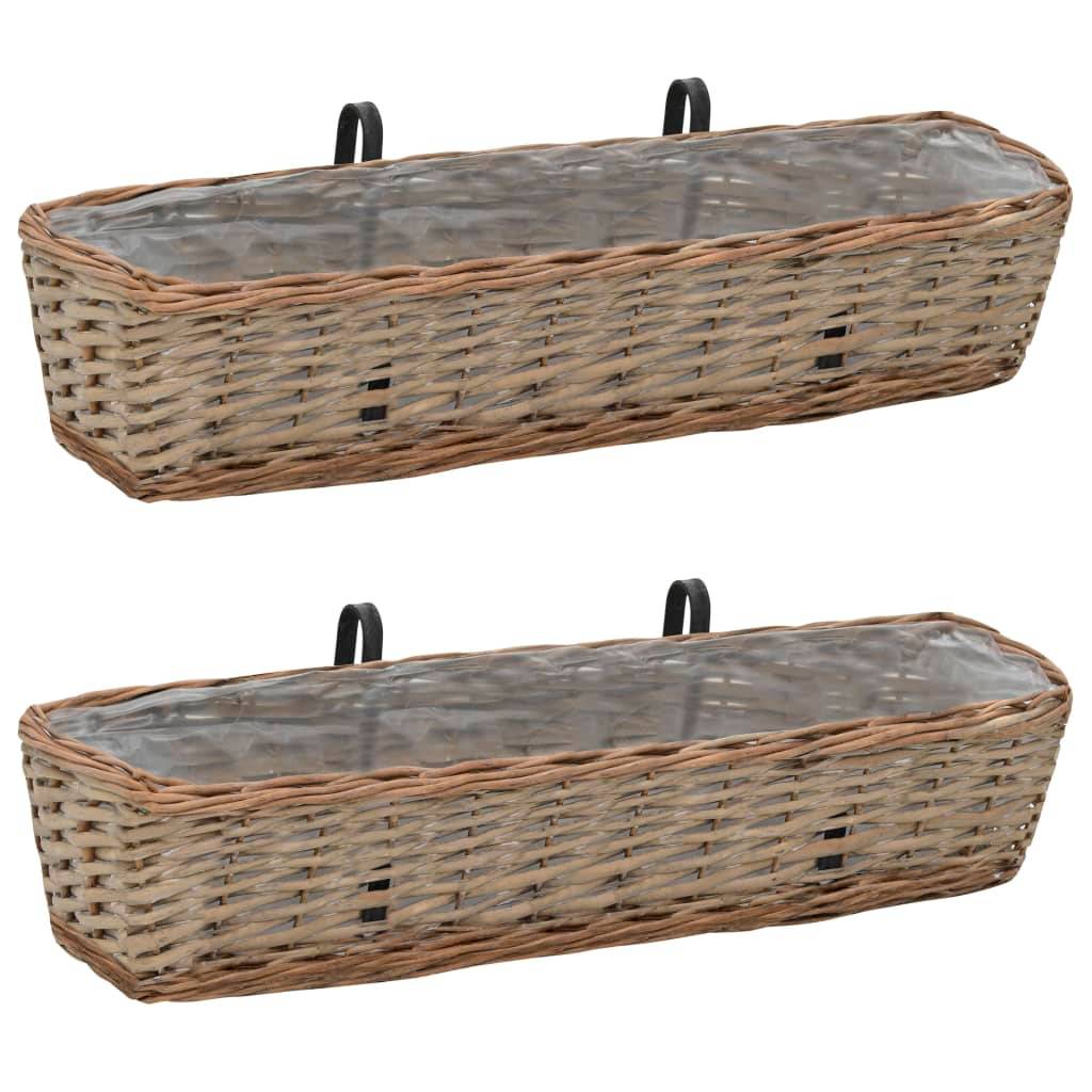 Prolenta Premium - Jardinière osier marron  80 x 20 x 15 cm  - Prolenta premium p334.9 - Image 2
