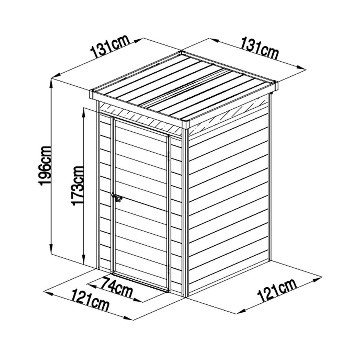 Abri de jardin compact en résine 130x130x196 cm - Image 3