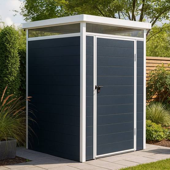 Abri de jardin compact en résine 130x130x196 cm - Image 1