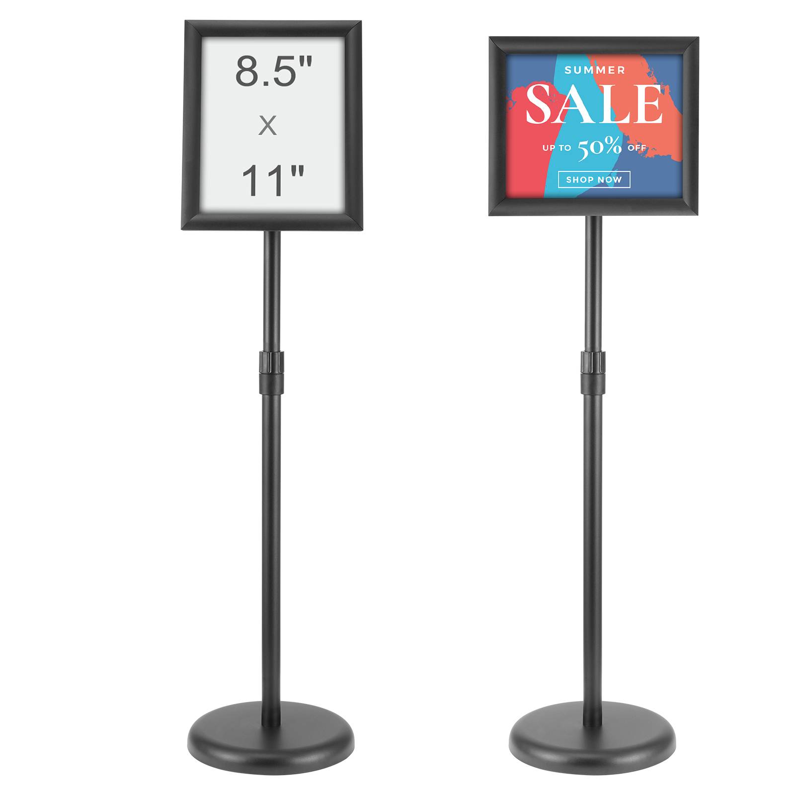 Vevor - VEVOR Porte-affiche 279x216 mm, rotation 360°, hauteur réglable 820-1250 mm, alu. - Image 1