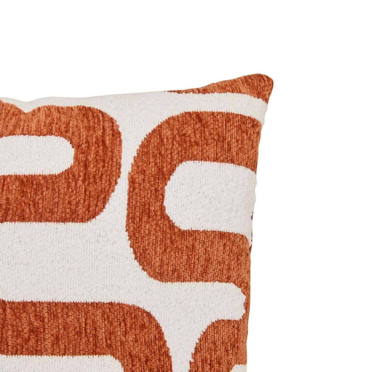 Coussin Déco Chenille "Safina" 40x40cm Ambre - Image 3