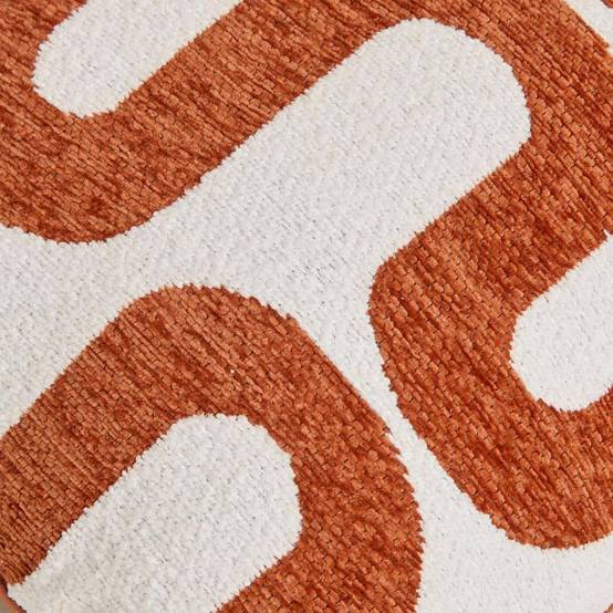 Coussin Déco Chenille "Safina" 40x40cm Ambre - Image 4