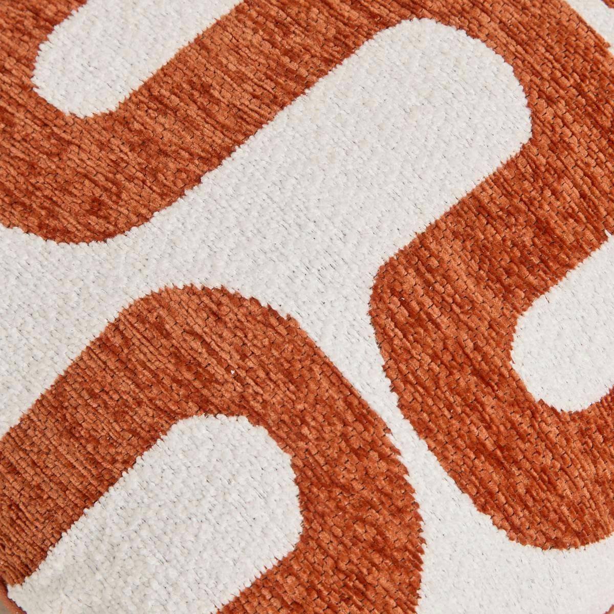 Coussin Déco Chenille "Safina" 40x40cm Ambre - Image 4