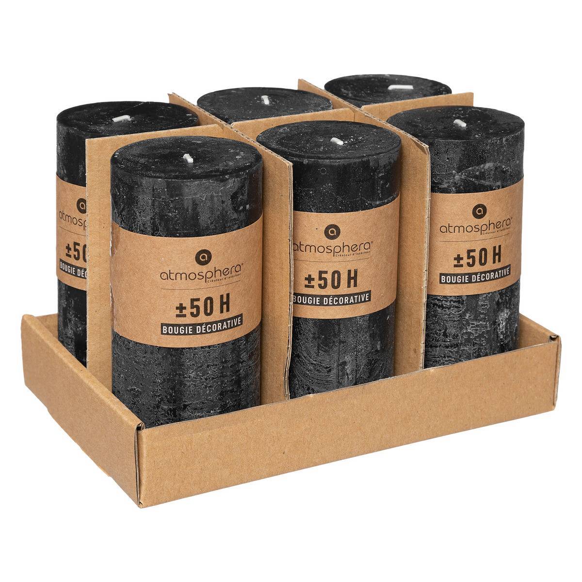 Atmosphera - Bougie rustique noir 445g - Atmosphera Créateur d'intérieur - Image 3