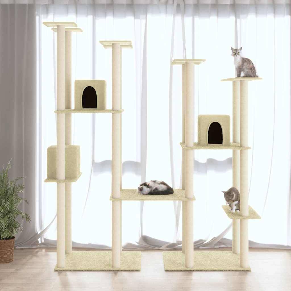 Vidaxl - Arbre à chat avec griffoirs en sisal Crème 174 cm vidaXL 171533 - Image 1