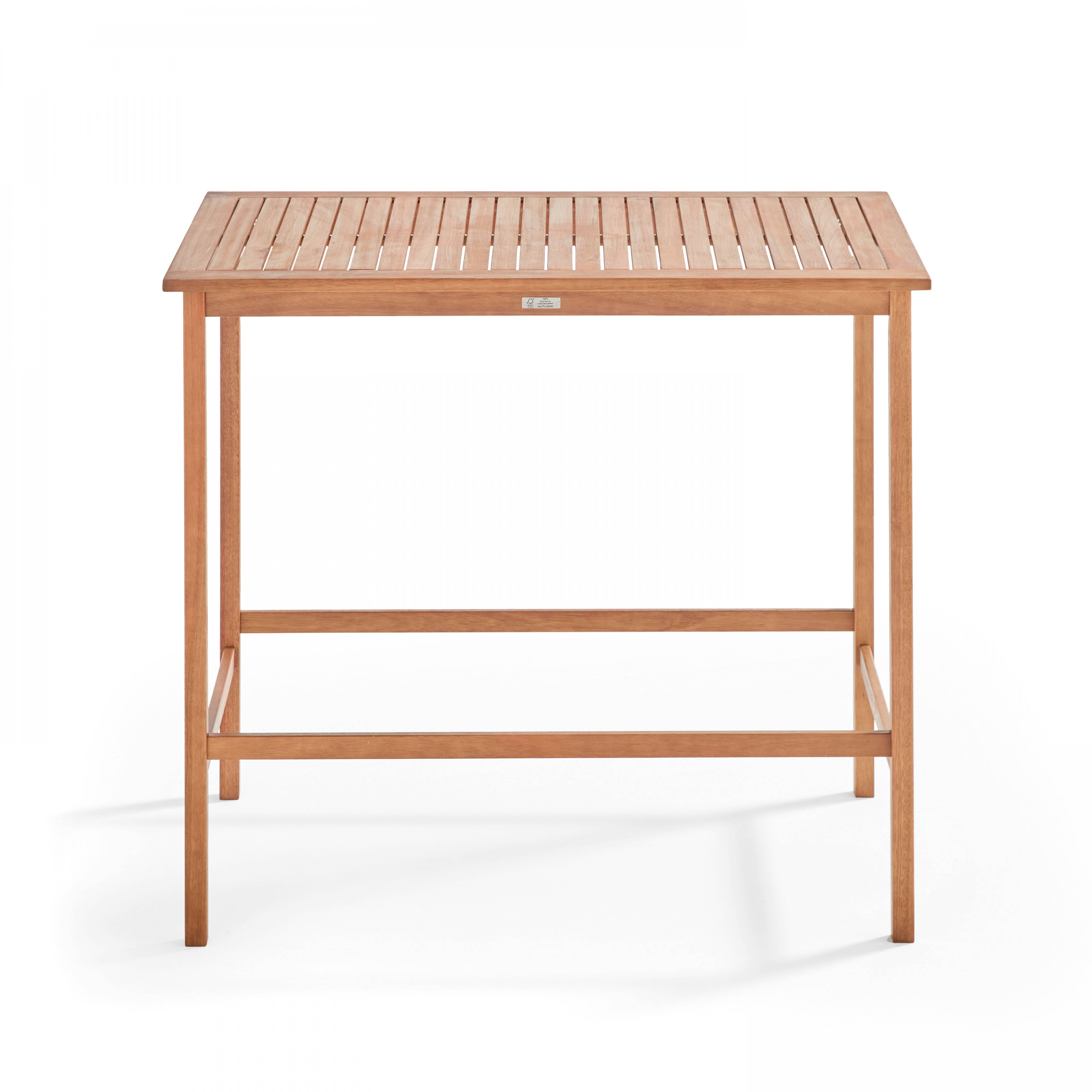 Oviala - Table de terrasse haute en bois d'eucalyptus Anglet - Oviala - Image 2