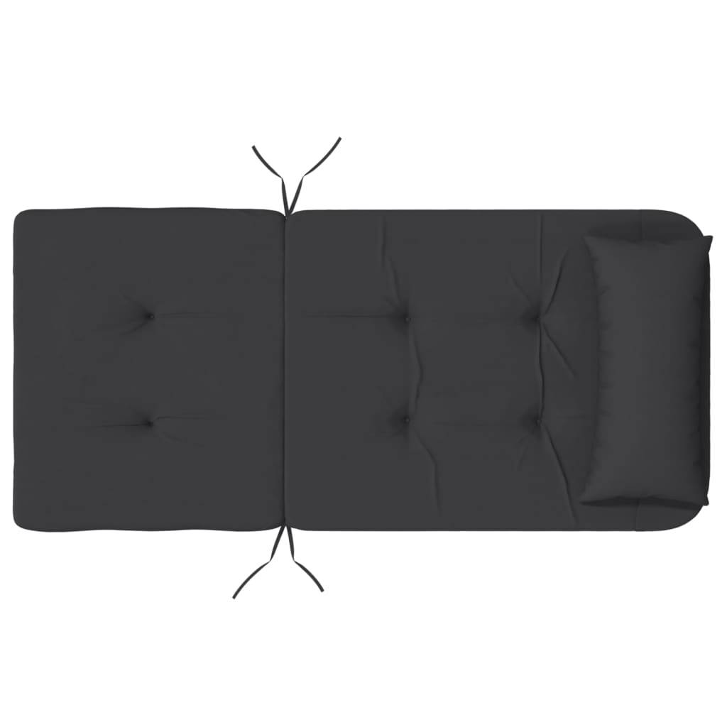 PANGIVO - Coussins de chaise Adirondack tissu Oxford noir 126 x 58 x 4.5 cm - PANGIVO - Image 8