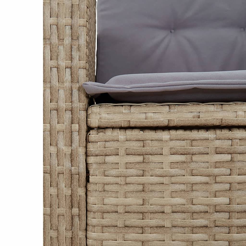 Canapé extérieur ajustable large poly rotin coussins gris clair beige – ComfortXL Outdoor Living - Image 7