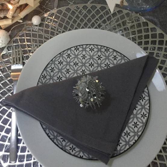Set de table rond en filigrane - ATMOSPHERA - Plastique - Argent - Image 3