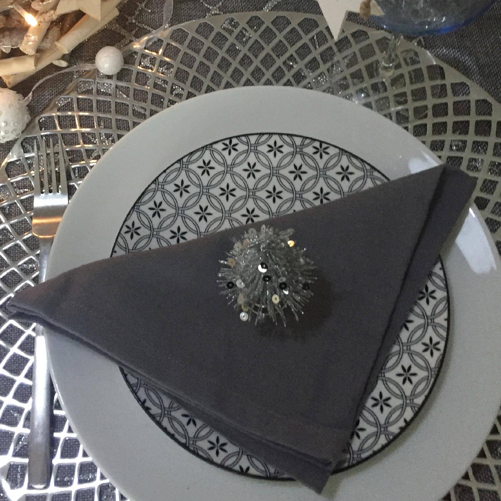 Set de table rond en filigrane - ATMOSPHERA - Plastique - Argent - Image 3