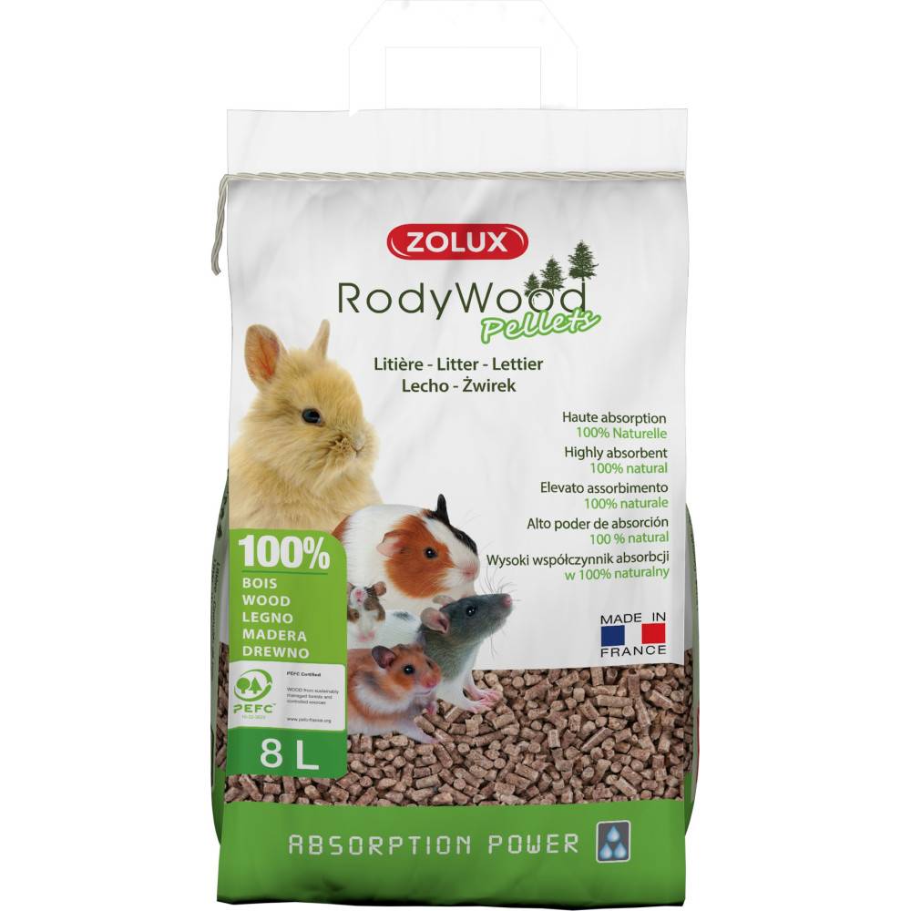 Zolux - zolux - Litière Rodywood pellets pour rongeur 8 L, 5.64 kg - Image 2